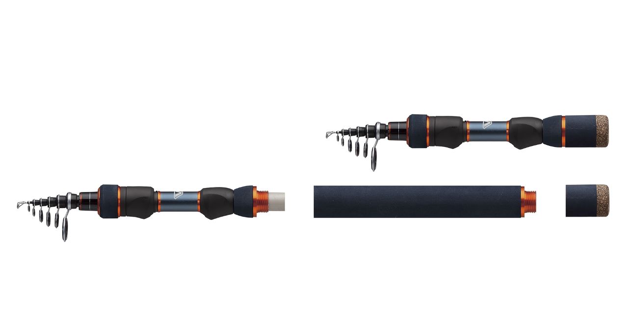 Canne à Pêche Télescopique Viceo Tele Shorty SE 55LT - Ultra Légère, Carbone, Compacte